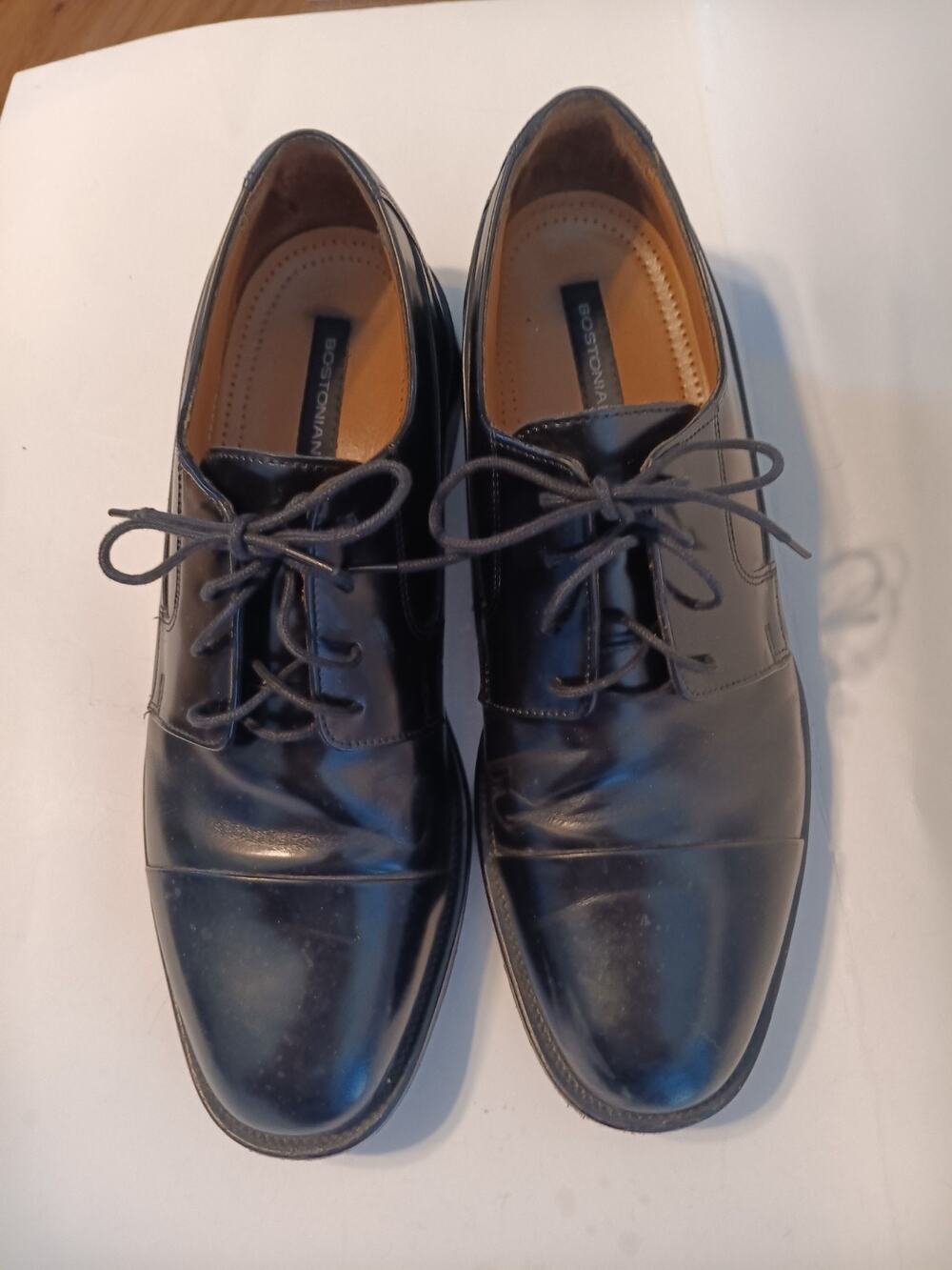 Mens Leather Oxford Bostonian Classics Akron 25030 Black Dress Shoe 10 1/2